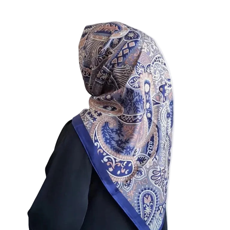 Organik Soft Eşarp Mavi Deniz